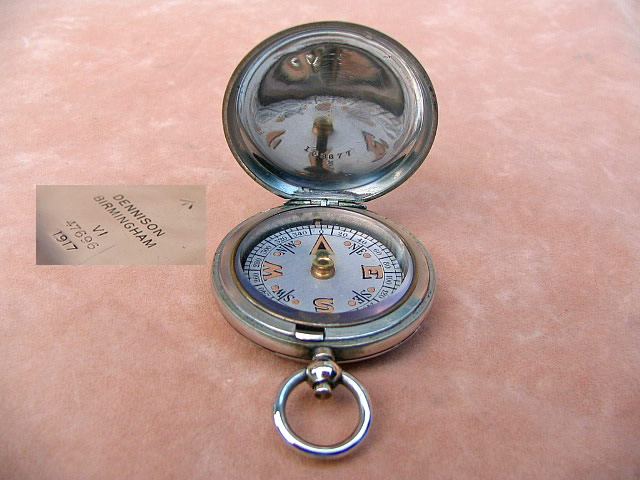 Dennison WW1 Army Officers hunter cased pocket compass